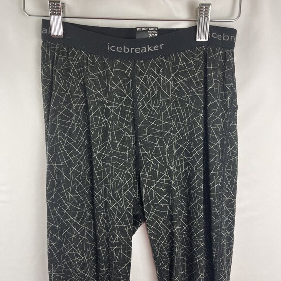 Icebreaker Merino 200 Base Layer Patterned Leggings Women's Size S - Picture 1 of 9